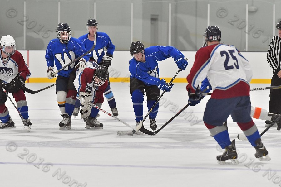 Wheaton College Men\'s Ice Hockey vs Middlesex Community College. - Photo By: KEITH NORDSTROM